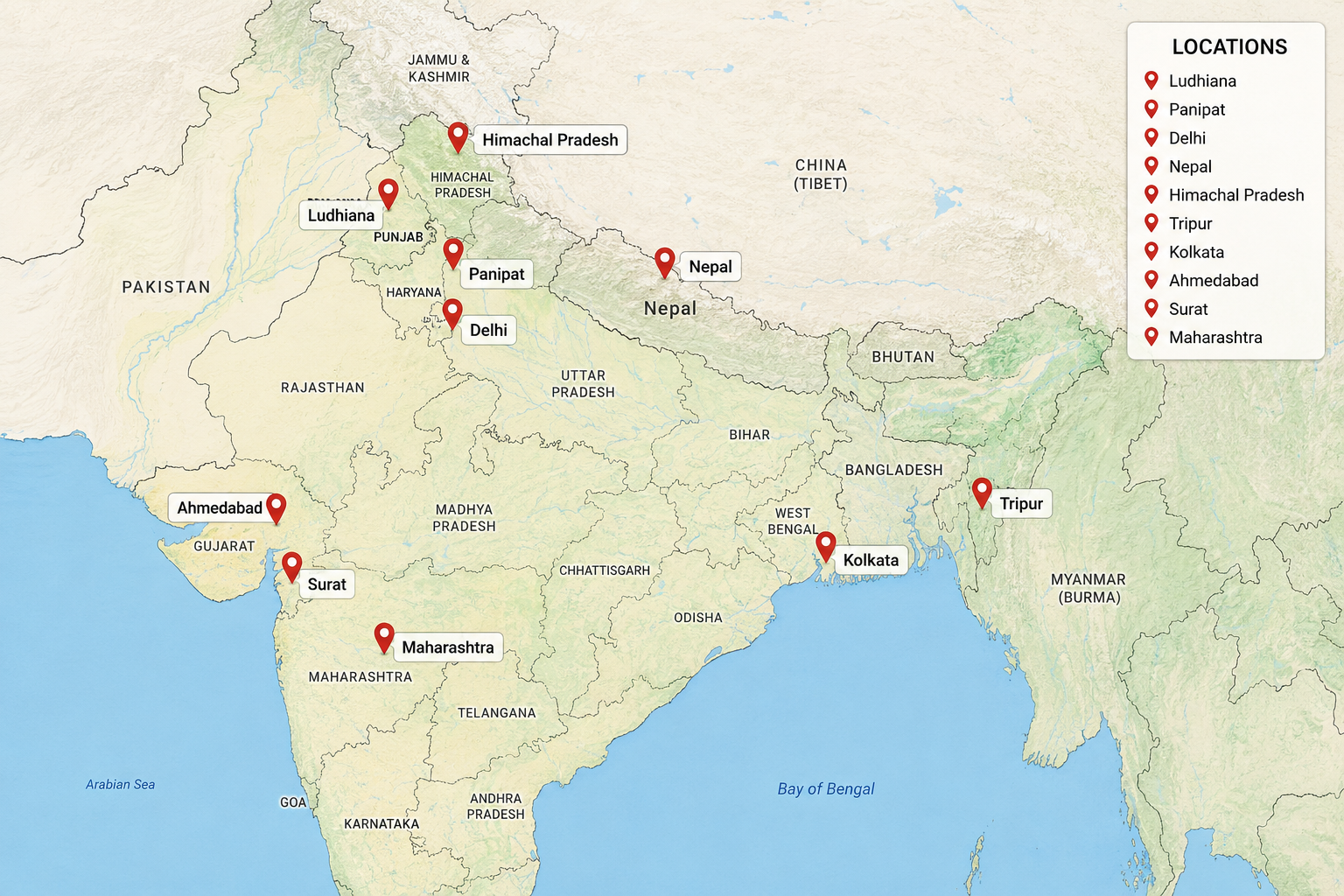 Areas We Serve